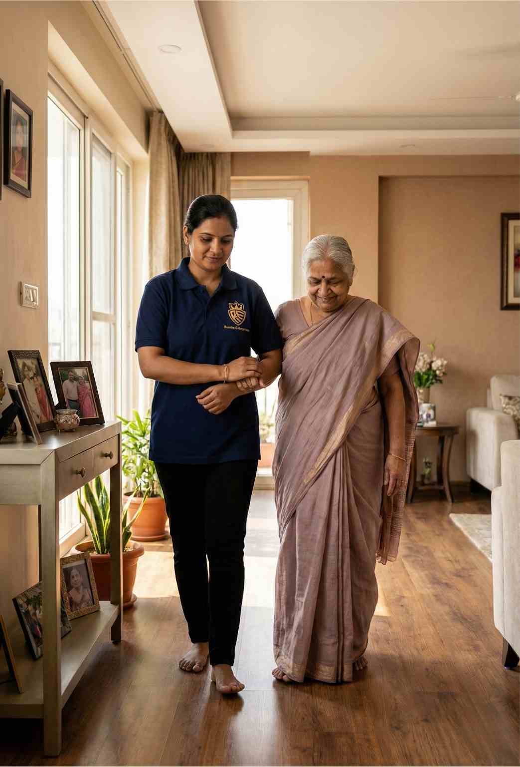 24 hour live in elder care job in Noida with free food and accommodation for patient caretaker
