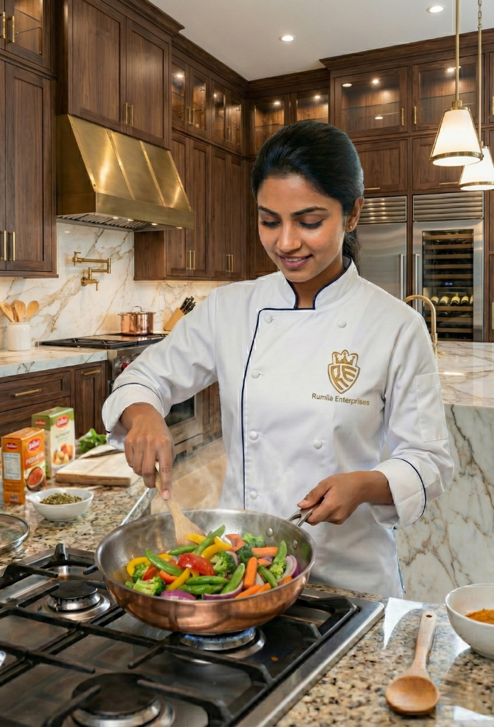 Live-in cook job in Faridabad working in a posh kothi kitchen with a respectful family via Rumila Enterprises