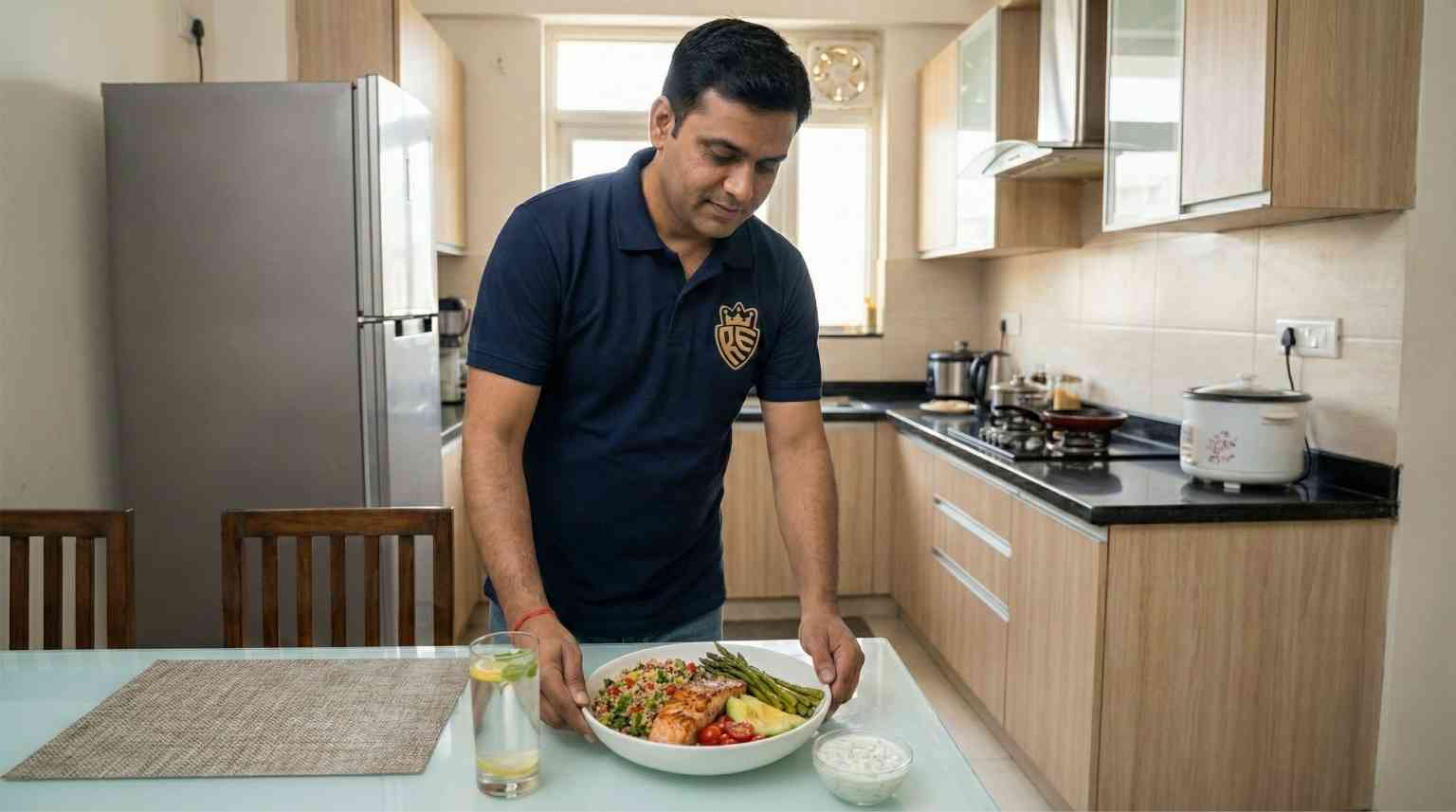 Healthy vegetarian Indian home food prepared by domestic cook in Ghaziabad