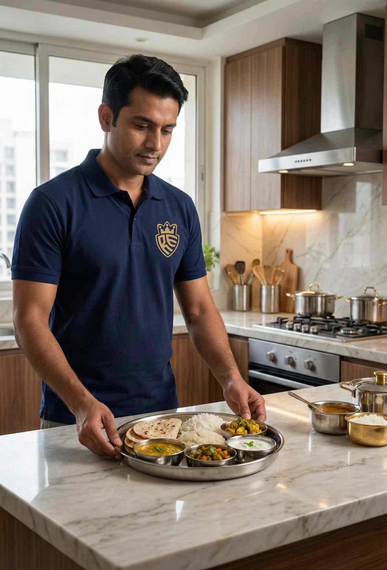 Indian thali cook job in Gurugram serving home style food in a premium residential kitchen