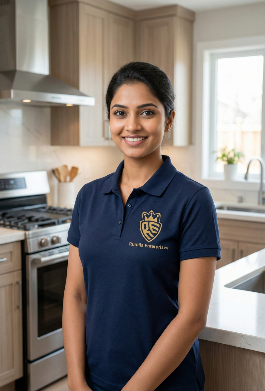 Professional live-in cook preparing meals in Faridabad home kitchen