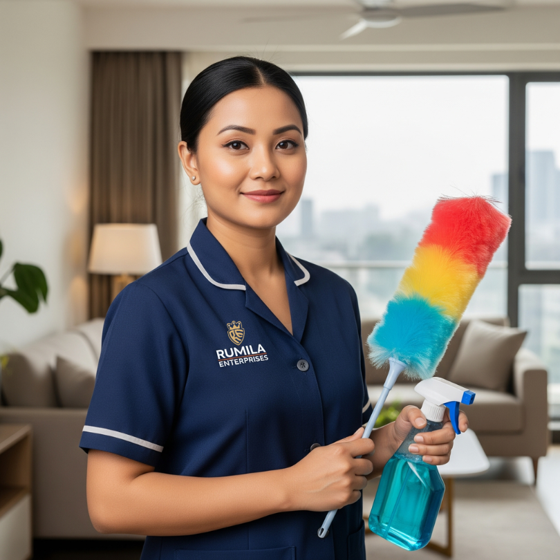 An elite and professional maid from North East India, provided by Rumila Enterprises for families in Delhi NCR