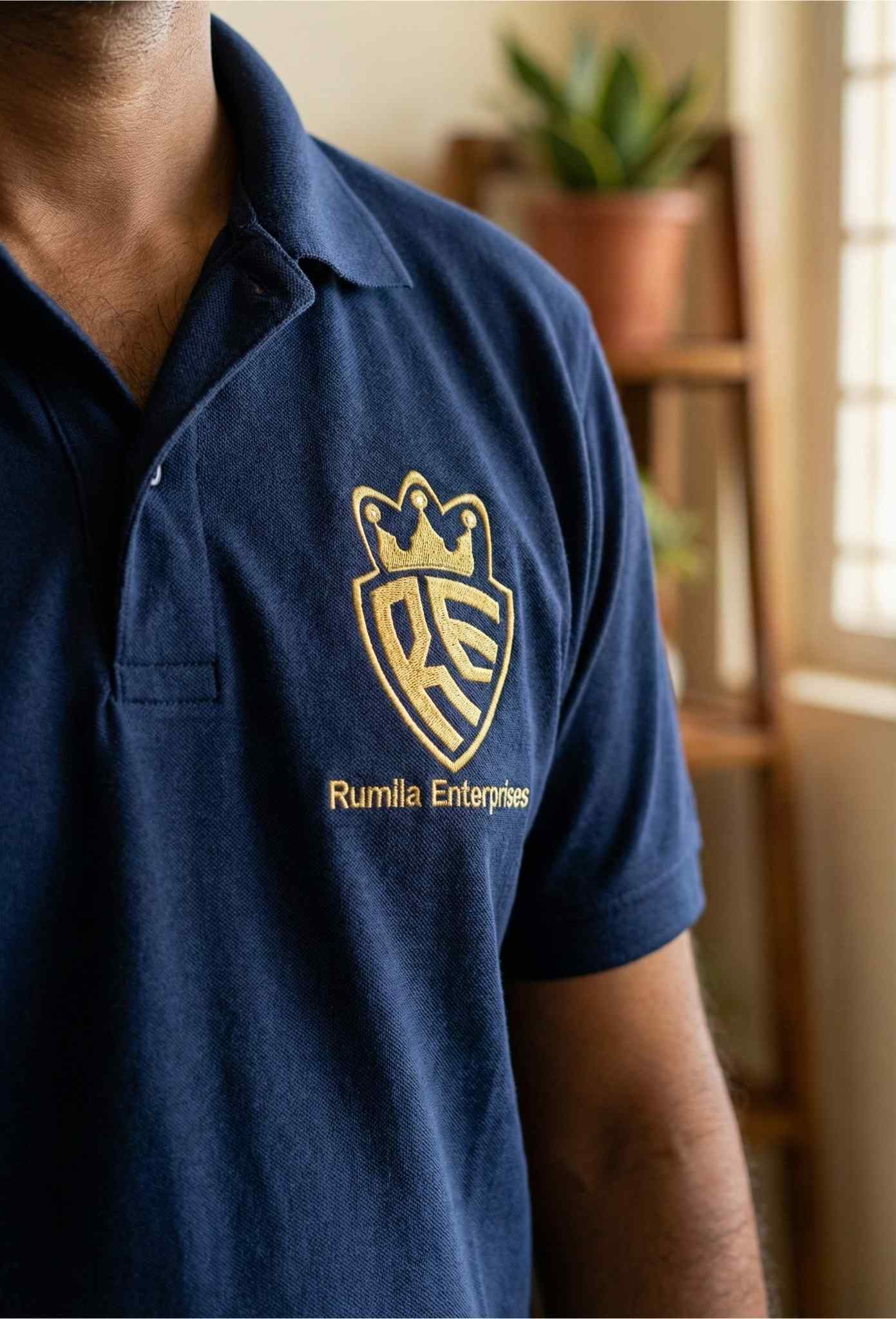 Rumila Enterprises navy blue uniform for elder care attendants